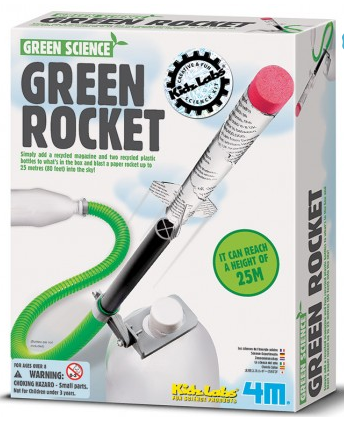 Ready, Set, Launch… Blast Off……. We are experimenting our 4M Green Science Green Rocket from Great Gizmos