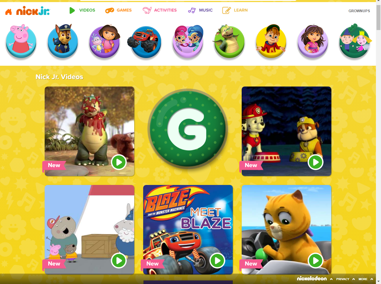 NickJr.co.uk Groups